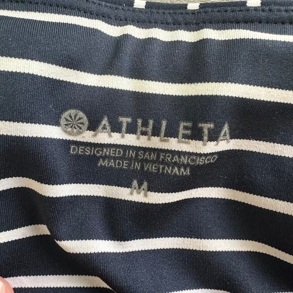 Athleta Stripe Contender 7/8 Tight in Powerlift Blue White Stripe Med - Picture 8 of 14